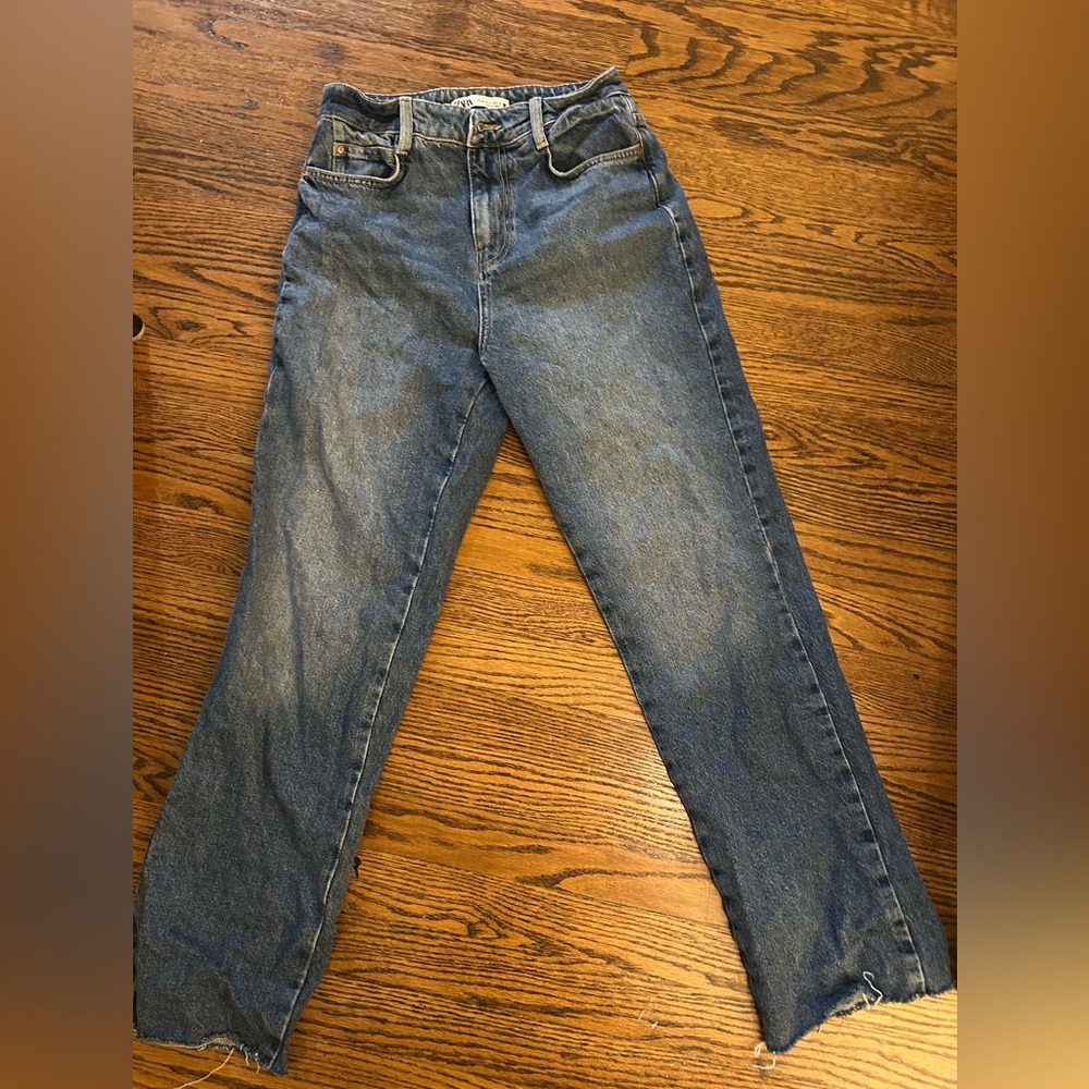 Zara Women's High Rise Straight Leg Jeans - Size 28/4